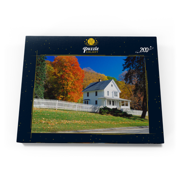 Darstellung des Puzzle Motivs Landhaus in Warren, Connecticut, USA 200 Puzzle Schachtel Ansicht3