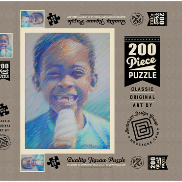 Darstellung des Puzzle Motivs Pastel Drawing: Ice Cream Kid 200 Puzzle Schachtel 3D Modell