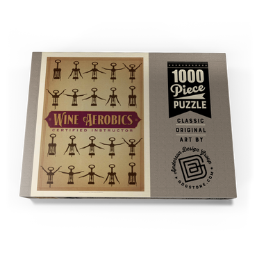 Darstellung des Puzzle Motivs Wine Aerobics 1000 Puzzle Schachtel Ansicht3