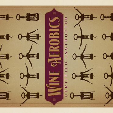 Darstellung des Puzzle Motivs Wine Aerobics 1000 Puzzle 3D Modell