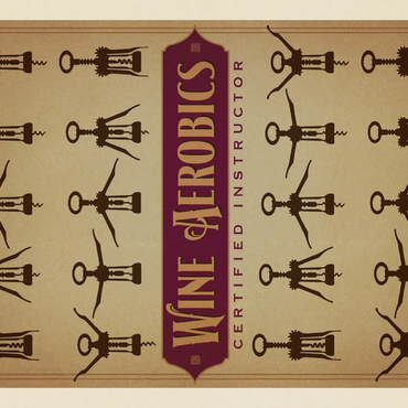 Darstellung des Puzzle Motivs Wine Aerobics 100 Puzzle 3D Modell