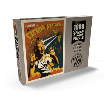 Darstellung des Puzzle Motivs Cicada Invasion: Screaming Woman 1000 Puzzle Schachtel Ansicht2