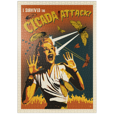 Darstellung des Puzzle Motivs puzzleplate Cicada Invasion: Screaming Woman 1000 Puzzle