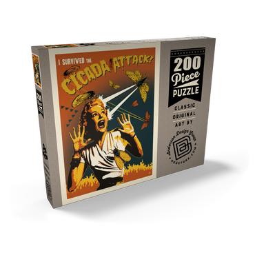 Darstellung des Puzzle Motivs Cicada Invasion: Screaming Woman 200 Puzzle Schachtel Ansicht2