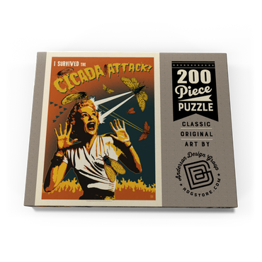 Darstellung des Puzzle Motivs Cicada Invasion: Screaming Woman 200 Puzzle Schachtel Ansicht3