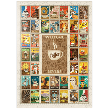 Darstellung des Puzzle Motivs puzzleplate Coffee Collection: Multi-Image Print 1000 Puzzle