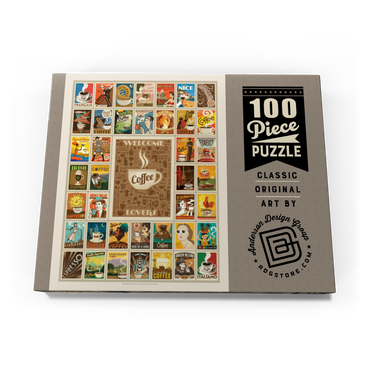 Darstellung des Puzzle Motivs Coffee Collection: Multi-Image Print 100 Puzzle Schachtel Ansicht3