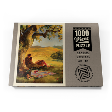 Darstellung des Puzzle Motivs Oil Painting: Wine Country 1000 Puzzle Schachtel Ansicht3
