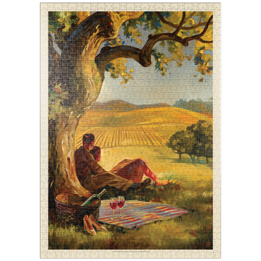 Darstellung des Puzzle Motivs puzzleplate Oil Painting: Wine Country 1000 Puzzle
