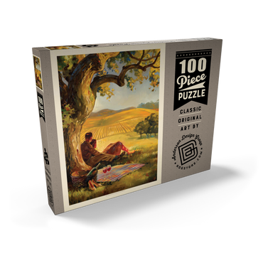 Darstellung des Puzzle Motivs Oil Painting: Wine Country 100 Puzzle Schachtel Ansicht2