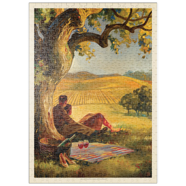 Darstellung des Puzzle Motivs puzzleplate Oil Painting: Wine Country 500 Puzzle