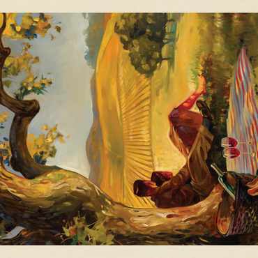 Darstellung des Puzzle Motivs Oil Painting: Wine Country 500 Puzzle 3D Modell