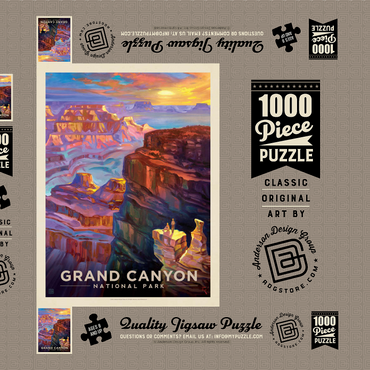 Darstellung des Puzzle Motivs Grand Canyon National Park: Sunset-KC 1000 Puzzle Schachtel 3D Modell