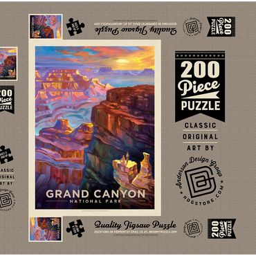 Darstellung des Puzzle Motivs Grand Canyon National Park: Sunset-KC 200 Puzzle Schachtel 3D Modell