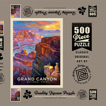 Darstellung des Puzzle Motivs Grand Canyon National Park: Sunset-KC 500 Puzzle Schachtel 3D Modell