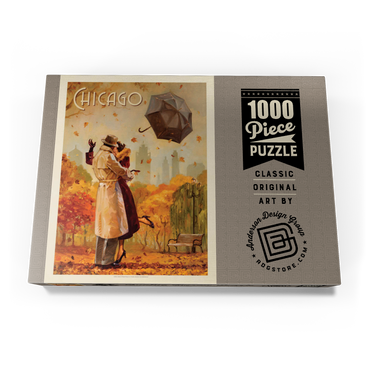 Darstellung des Puzzle Motivs Chicago: Windy City Kiss 1000 Puzzle Schachtel Ansicht3