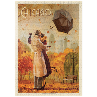 Darstellung des Puzzle Motivs puzzleplate Chicago: Windy City Kiss 1000 Puzzle