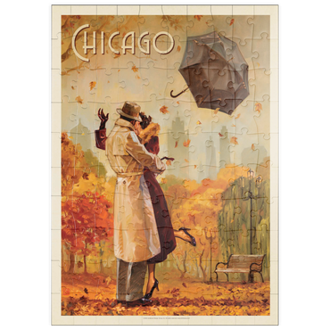 Darstellung des Puzzle Motivs puzzleplate Chicago: Windy City Kiss 100 Puzzle