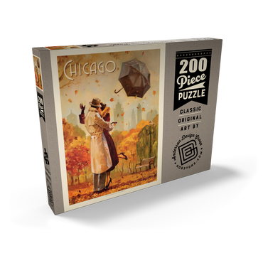 Darstellung des Puzzle Motivs Chicago: Windy City Kiss 200 Puzzle Schachtel Ansicht2
