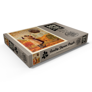 Darstellung des Puzzle Motivs Chicago: Windy City Kiss 500 Puzzle Schachtel Ansicht1