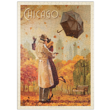 Darstellung des Puzzle Motivs puzzleplate Chicago: Windy City Kiss 500 Puzzle