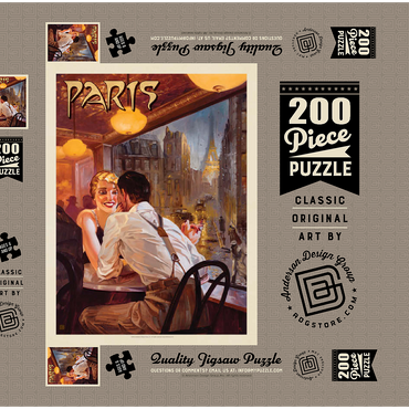 Darstellung des Puzzle Motivs France: Paris When it Rains 200 Puzzle Schachtel 3D Modell