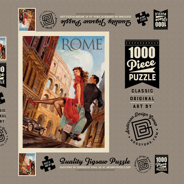 Darstellung des Puzzle Motivs Italy: Rome by Vespa 1000 Puzzle Schachtel 3D Modell