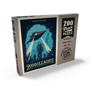 Darstellung des Puzzle Motivs 20,000 Leagues Under the Sea: Jules Verne 200 Puzzle Schachtel Ansicht2