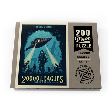 Darstellung des Puzzle Motivs 20,000 Leagues Under the Sea: Jules Verne 200 Puzzle Schachtel Ansicht3