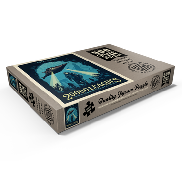 Darstellung des Puzzle Motivs 20,000 Leagues Under the Sea: Jules Verne 500 Puzzle Schachtel Ansicht1