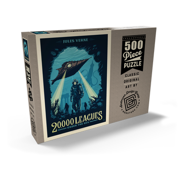 Darstellung des Puzzle Motivs 20,000 Leagues Under the Sea: Jules Verne 500 Puzzle Schachtel Ansicht2