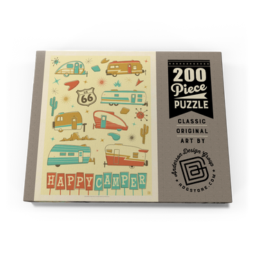 Darstellung des Puzzle Motivs Happy Camper (Trailer Pattern Print) 200 Puzzle Schachtel Ansicht3
