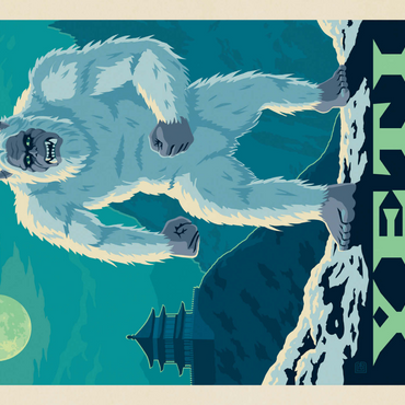 Darstellung des Puzzle Motivs Mythical Creatures: Yeti 1000 Puzzle 3D Modell