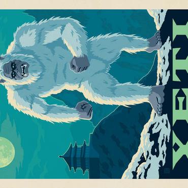 Darstellung des Puzzle Motivs Mythical Creatures: Yeti 200 Puzzle 3D Modell