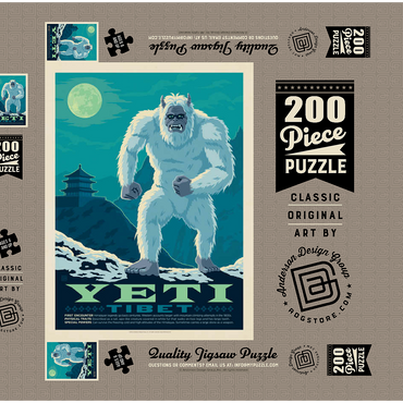 Darstellung des Puzzle Motivs Mythical Creatures: Yeti 200 Puzzle Schachtel 3D Modell