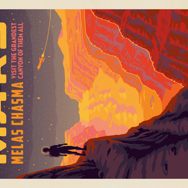 Darstellung des Puzzle Motivs Mars: Melas Chasma 1000 Puzzle 3D Modell