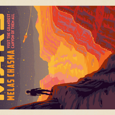 Darstellung des Puzzle Motivs Mars: Melas Chasma 200 Puzzle 3D Modell