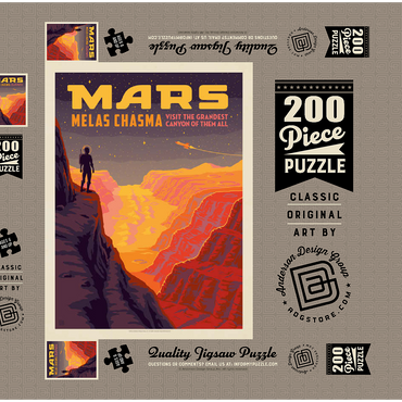 Darstellung des Puzzle Motivs Mars: Melas Chasma 200 Puzzle Schachtel 3D Modell