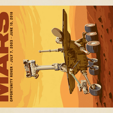 Darstellung des Puzzle Motivs NASA 2003: Mars Opportunity Rover 200 Puzzle 3D Modell