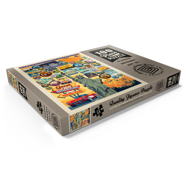 Darstellung des Puzzle Motivs American Travel: USA Collage 100 Puzzle Schachtel Ansicht1