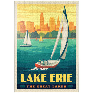 Darstellung des Puzzle Motivs puzzleplate Great Lakes: Lake Erie 1000 Puzzle