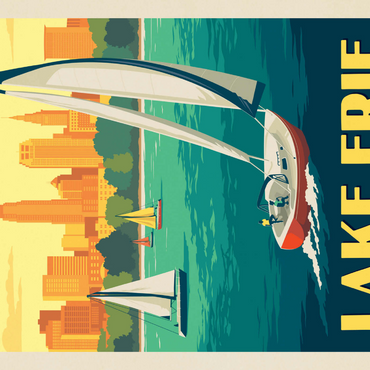 Darstellung des Puzzle Motivs Great Lakes: Lake Erie 1000 Puzzle 3D Modell