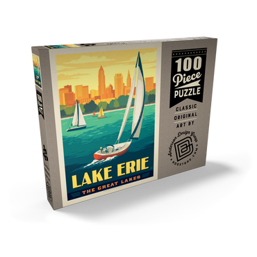 Darstellung des Puzzle Motivs Great Lakes: Lake Erie 100 Puzzle Schachtel Ansicht2