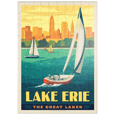 Darstellung des Puzzle Motivs puzzleplate Great Lakes: Lake Erie 100 Puzzle