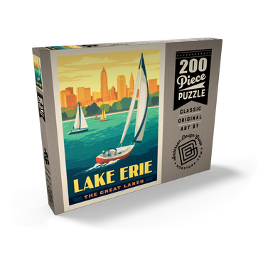 Darstellung des Puzzle Motivs Great Lakes: Lake Erie 200 Puzzle Schachtel Ansicht2