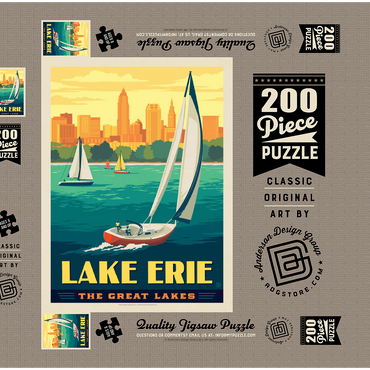 Darstellung des Puzzle Motivs Great Lakes: Lake Erie 200 Puzzle Schachtel 3D Modell