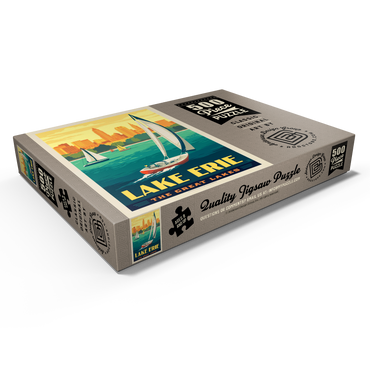 Darstellung des Puzzle Motivs Great Lakes: Lake Erie 500 Puzzle Schachtel Ansicht1