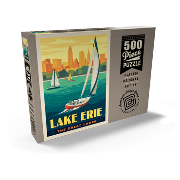 Darstellung des Puzzle Motivs Great Lakes: Lake Erie 500 Puzzle Schachtel Ansicht2