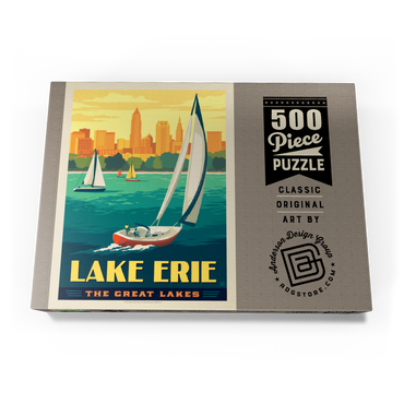 Darstellung des Puzzle Motivs Great Lakes: Lake Erie 500 Puzzle Schachtel Ansicht3
