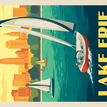 Darstellung des Puzzle Motivs Great Lakes: Lake Erie 500 Puzzle 3D Modell